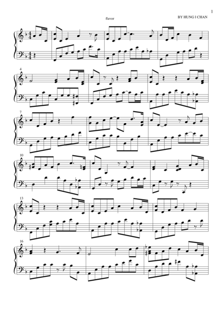 Flavor Sheet Music