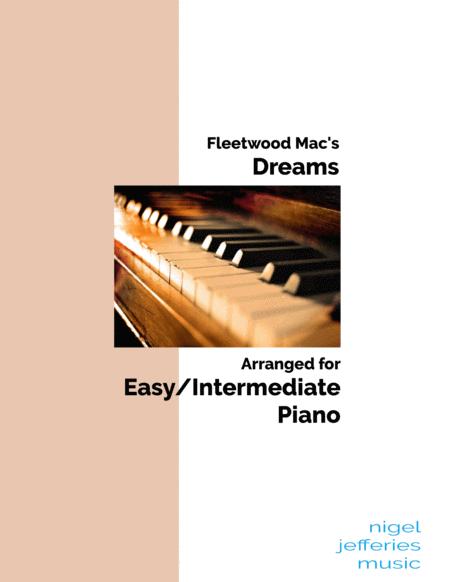 Fleetwood Mac Dreams Arranged For Easy Intermediate Piano Sheet Music