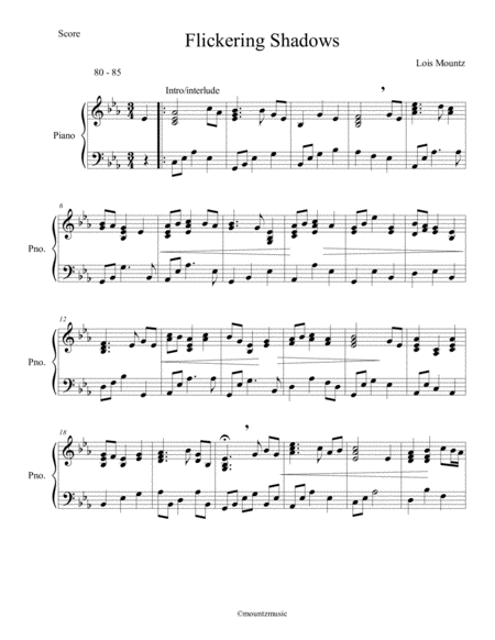 Flickering Shadows Sheet Music