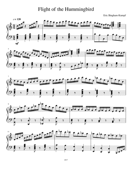 Flight Of The Hummingbird Sheet Music