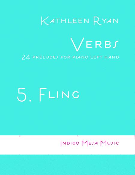 Free Sheet Music Fling Verbs 5