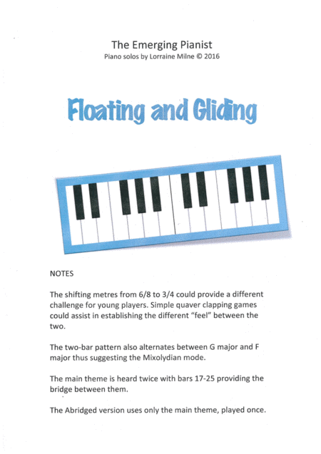 Floating And Gliding Sheet Music