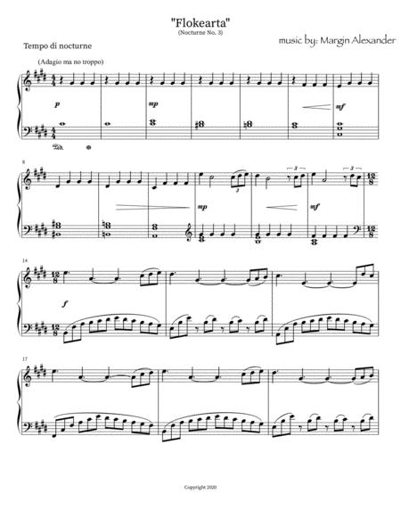 Flokearta Nocturne No 3 Sheet Music