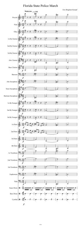 Florida State Police March Sheet Music