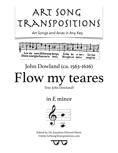 Flow My Teares E Minor Sheet Music