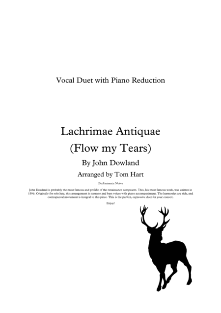 Flow My Tears Vocal Duet Sheet Music