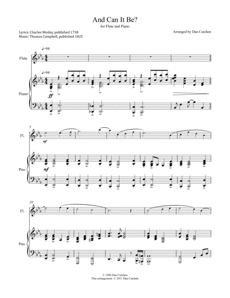 Free Sheet Music Flute And Can It Be Theme And Variations