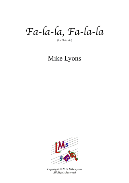 Free Sheet Music Flute Trio Fa La La Fa La La