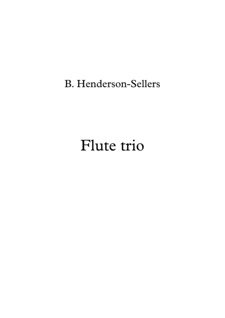 Free Sheet Music Flute Trio