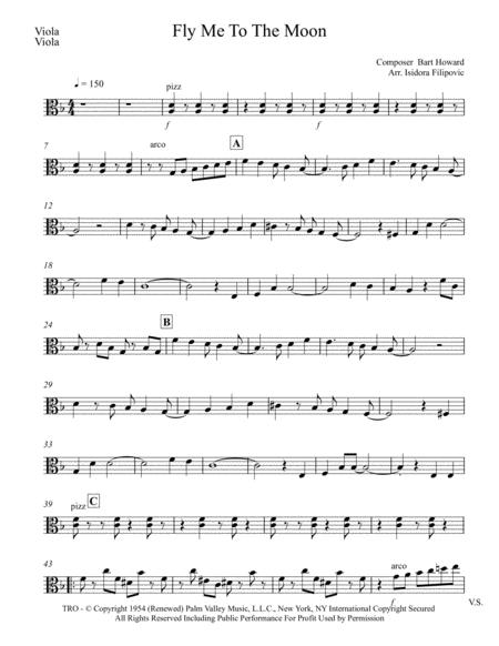 Fly Me To The Moon In Other Words For String Duo Sheet Music