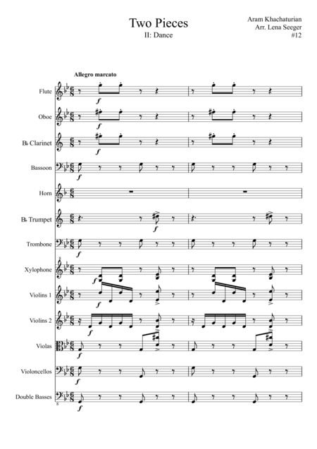 Folk Dance Full Score Sheet Music