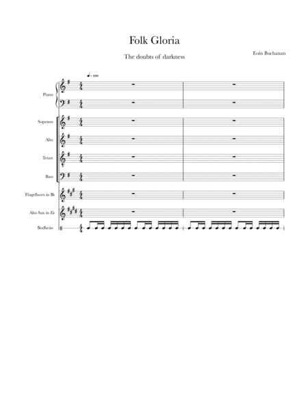 Free Sheet Music Folk Gloria