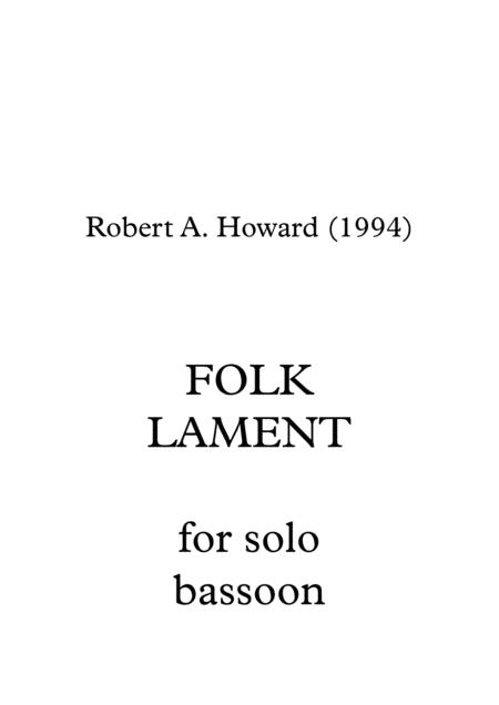 Folk Lament Sheet Music