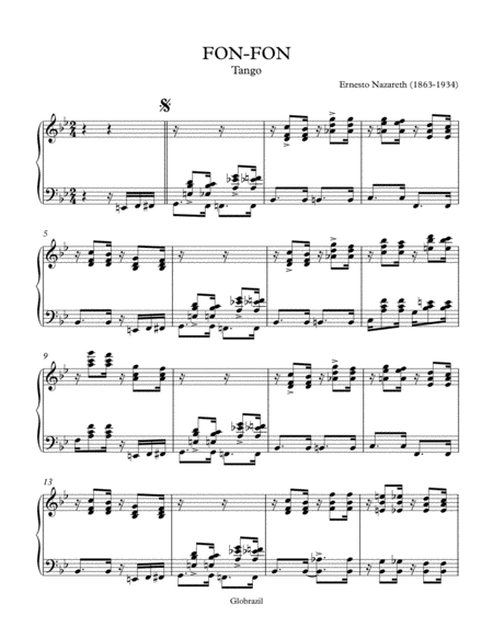 Free Sheet Music Fon Fon