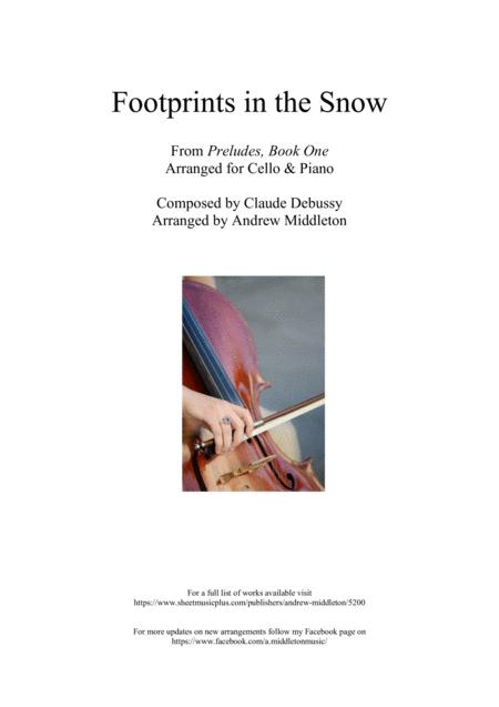 Footprints In The Snow Arranged For Cello Piano Sheet Music