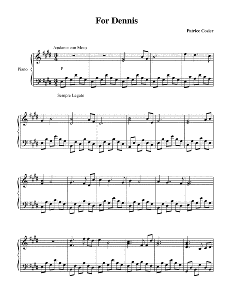 For Dennis Sheet Music