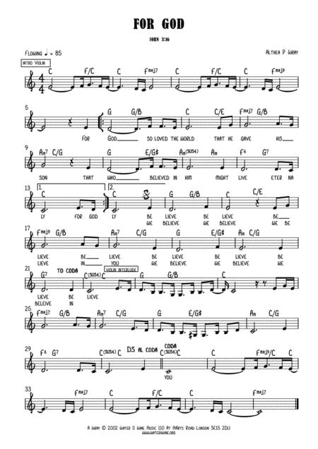 For God Sheet Music