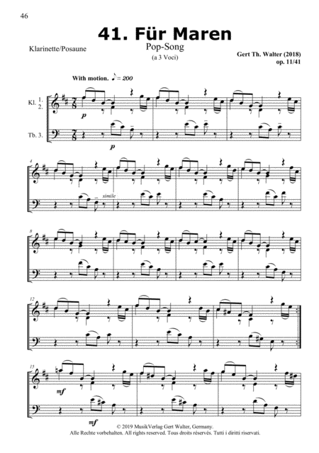 Free Sheet Music For Maren From Brass Pop Romanticists