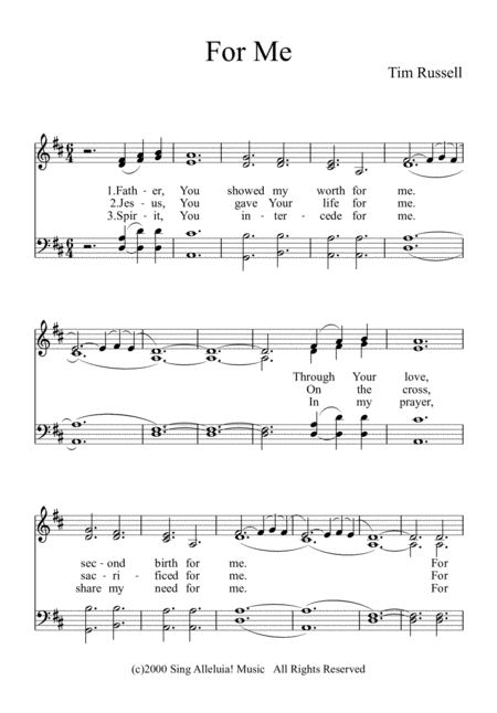 Free Sheet Music For Me