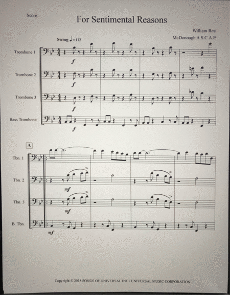 For Sentimental Reasons Sheet Music