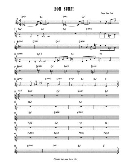 For Sure Sheet Music