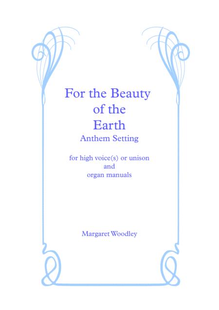 Free Sheet Music For The Beauty Of The Earth Easy Anthem Setting