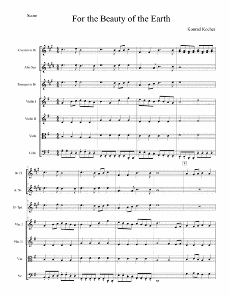 Free Sheet Music For The Beauty Of The Earth For Orchestra