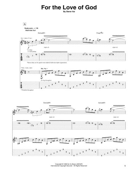 Free Sheet Music For The Love Of God