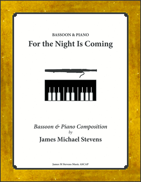 For The Night Is Coming Bassoon Piano Sheet Music