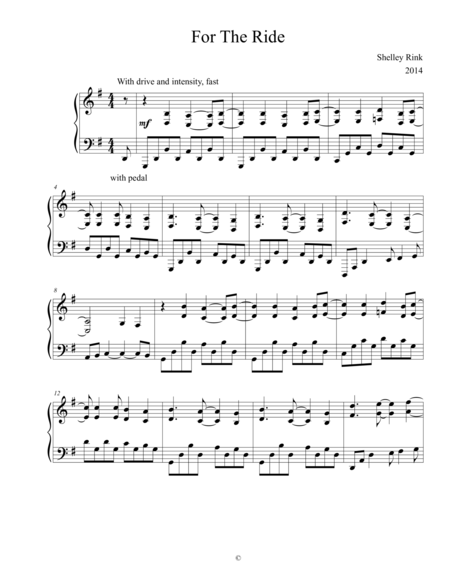 For The Ride Sheet Music