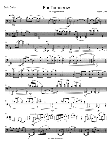 Free Sheet Music For Tomorrow