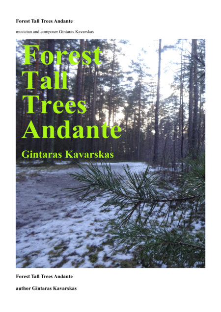 Free Sheet Music Forest Tall Trees Andante