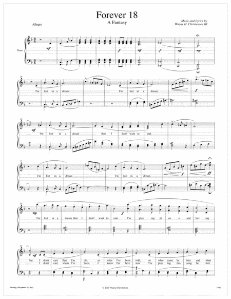 Forever 18 Sheet Music