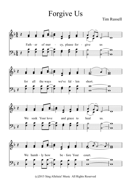 Forgive Us Sheet Music