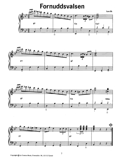 Fornuddsvalsen Sheet Music