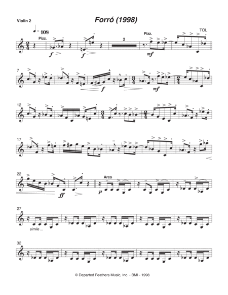 Free Sheet Music Forr 1998 Violin 2 Part