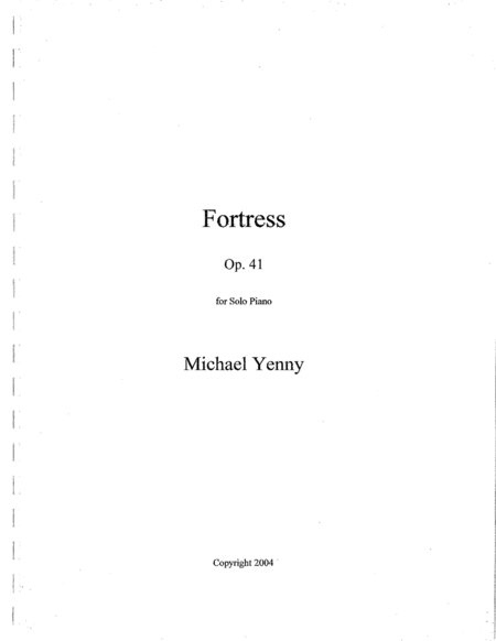 Fortress Op 41 Sheet Music