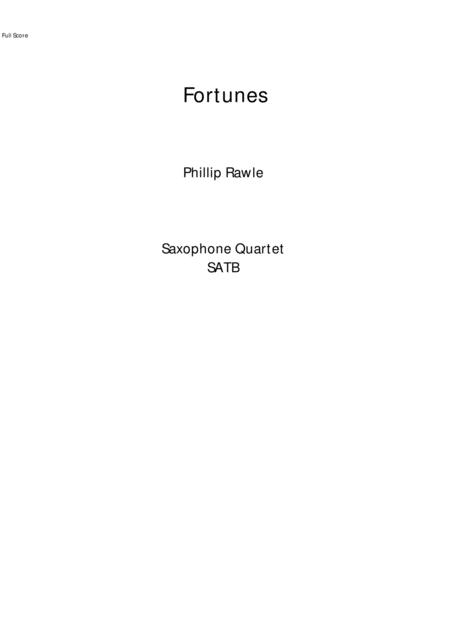 Fortunes Sheet Music