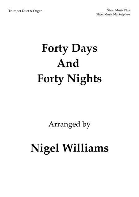 Free Sheet Music Forty Days And Forty Nights For Trumpet Duet And Organ