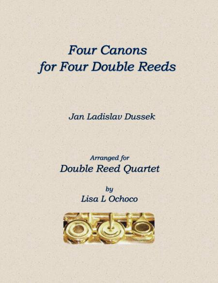 Four Canons For Four Double Reeds Sheet Music