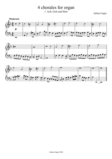 Free Sheet Music Four Chorales Op 25