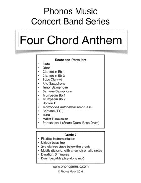 Four Chord Anthem Sheet Music