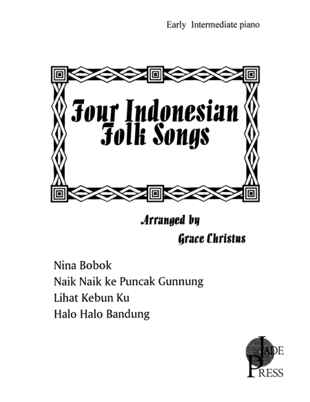 Four Indonesian Folk Songs Sheet Music