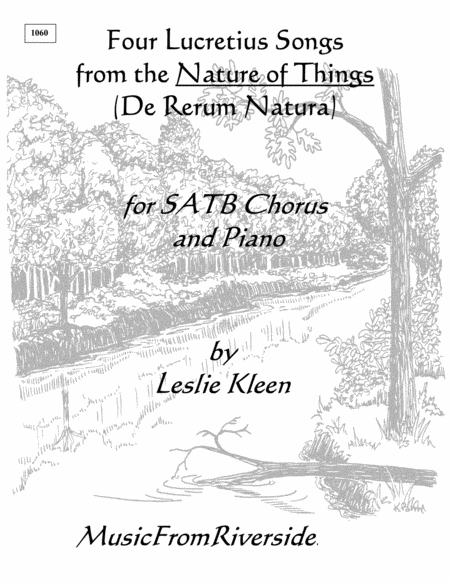 Free Sheet Music Four Lucretius Songs From De Rerum Natura The Nature Of Things For Satb Tenor Solo And Piano