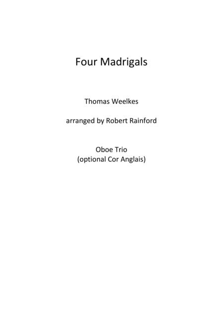 Free Sheet Music Four Madrigals