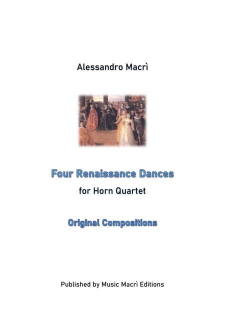 Four Renaissance Dances For Horn Quartet Sheet Music