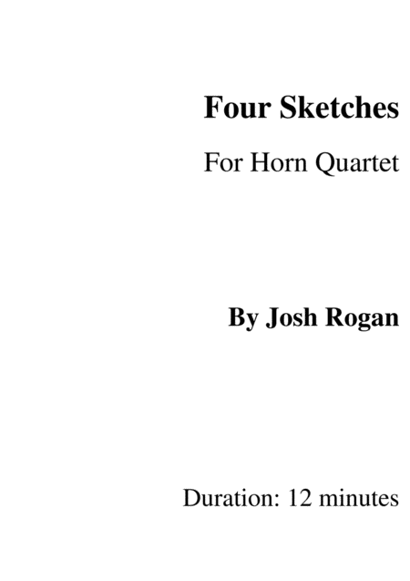 Four Sketches For Horn Quartet Sheet Music