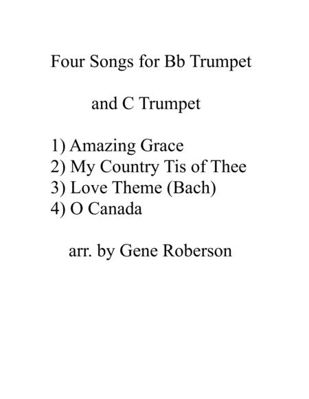 Four Songs For Bb And C Trumpet Sheet Music