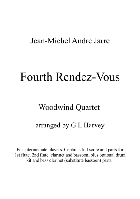 Fourth Rendez Vous Woodwind Quartet Sheet Music