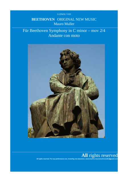 Fr Beethoven Symphony Mov 2 4 Mauro Muller Ludwig Van Beethoven Original New Music Sheet Music